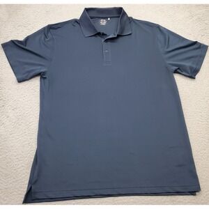Snake Eyes Dry-18 Golf Polo Shirt Men XL Blue Athletic Fit Slit Collared Popover